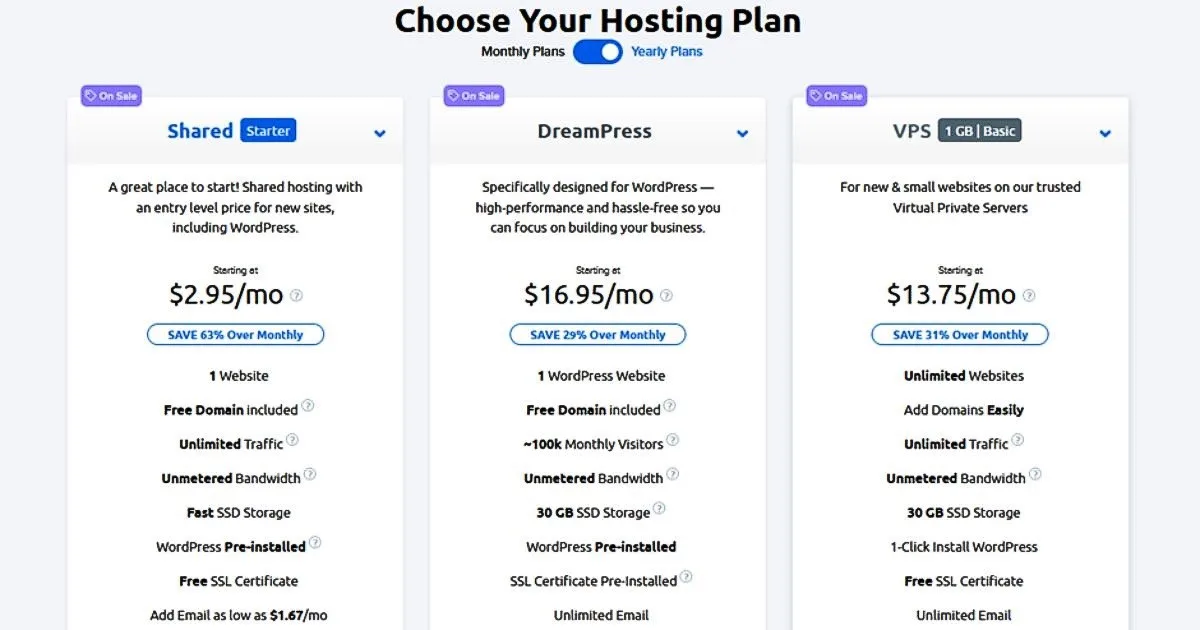 DreamHost web hosting