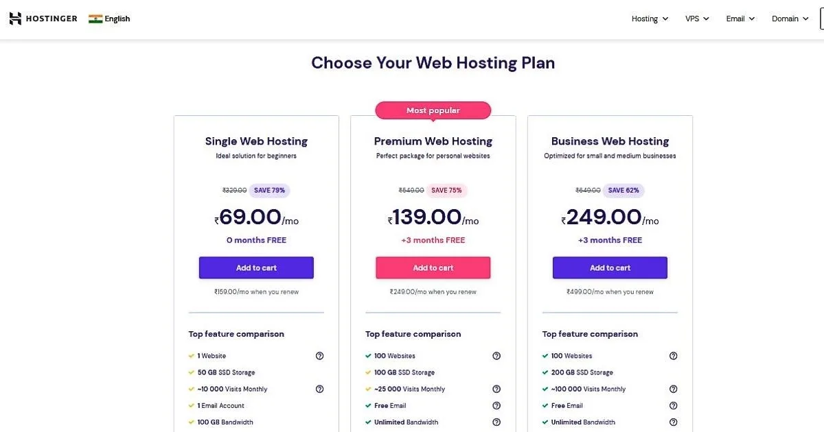 Hostinger web hosting